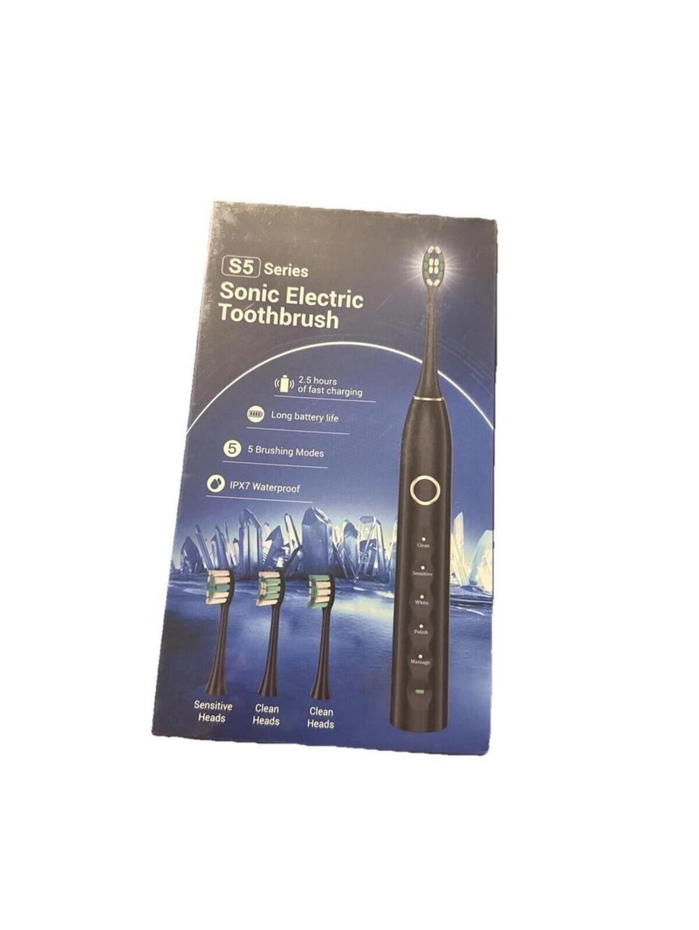 S5 Sonic Electric Toothbrush BLACK BRAND NEW FACTORY SEALED